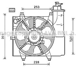 AVA QUALITY COOLING ka7528 -  Вентилятор, охлаждение двигателя